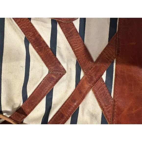 Arc of a Diver Women's Striped  Brown Cream Flap Closure Vintage Style - Picture 11 of 11